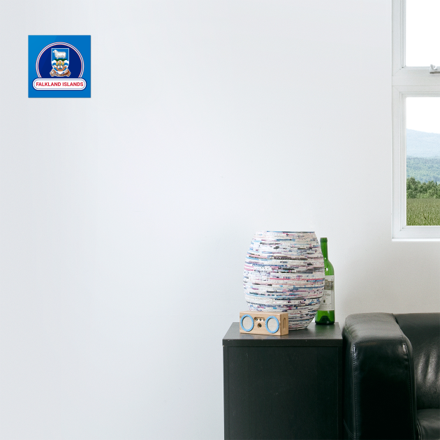 Falkland Islands Country Badge - Falkland Islands Flag by Yesteeyear